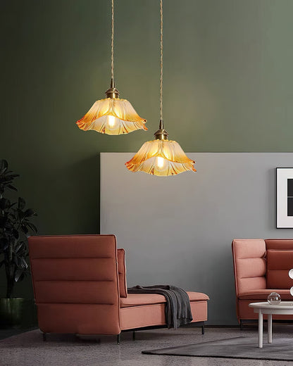 Vintage Style Glass Drop Pendant Light
