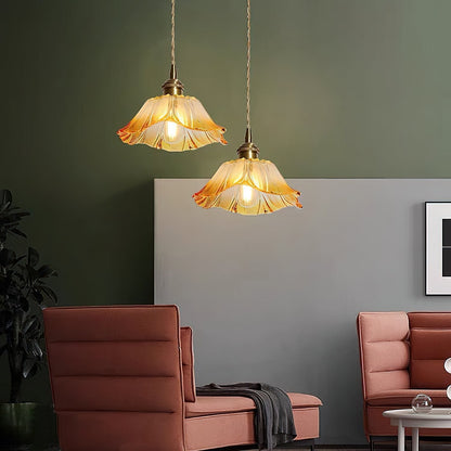 Vintage Style Glass Drop Pendant Light