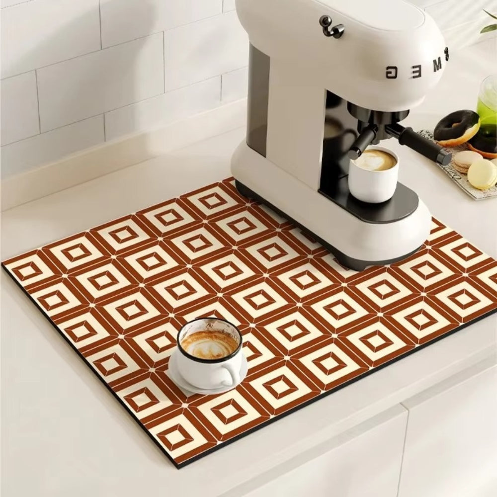 Vintage Style Ceramic Coffee Coaster Mat