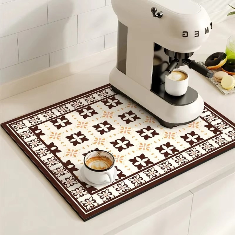 Vintage Style Ceramic Coffee Coaster Mat