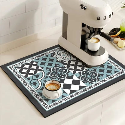 Vintage Style Ceramic Coffee Coaster Mat