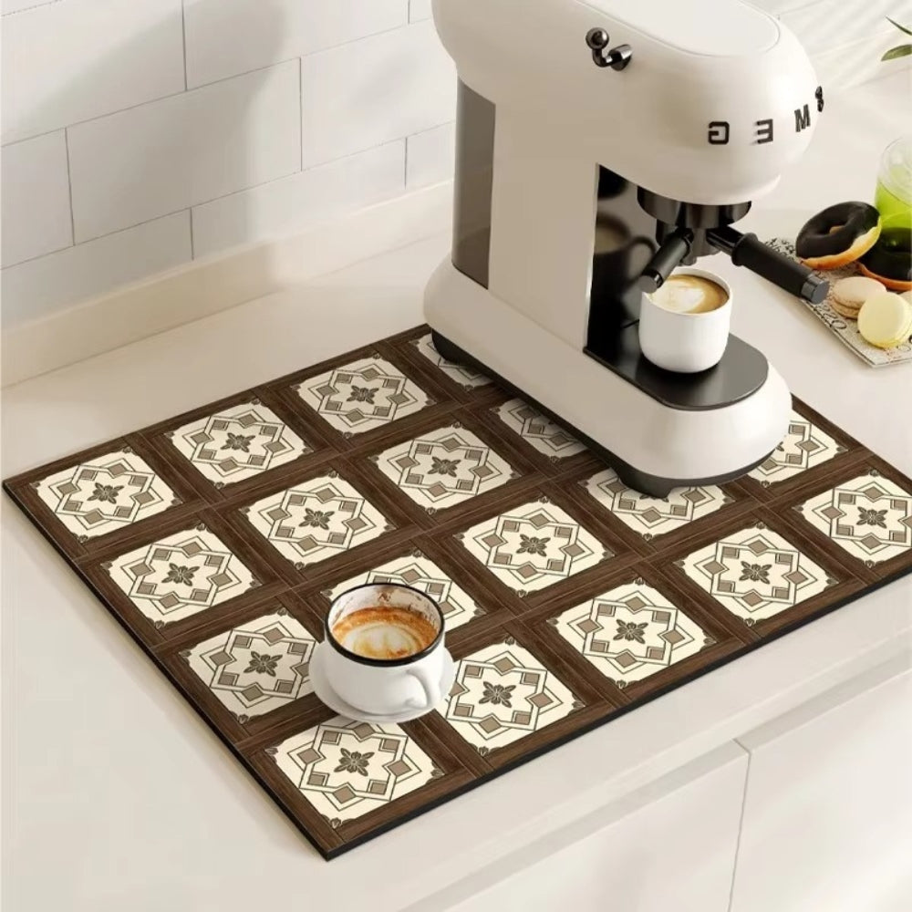 Vintage Style Ceramic Coffee Coaster Mat - Cofik