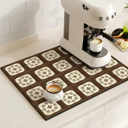 Vintage Style Ceramic Coffee Coaster Mat - Cofik