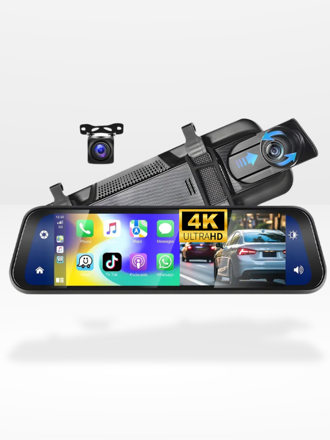 HD Dual Lens Car Camera with Smartphone Link