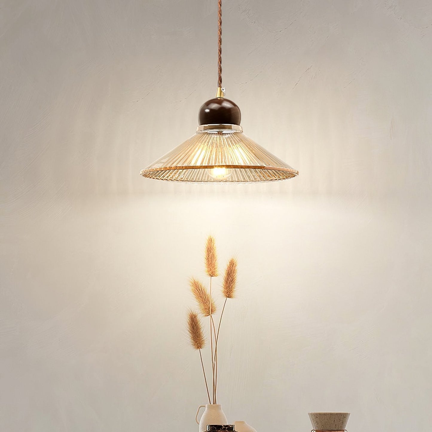 Textured Flower Drop Ceiling Lamp