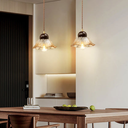 Textured Flower Drop Ceiling Lamp