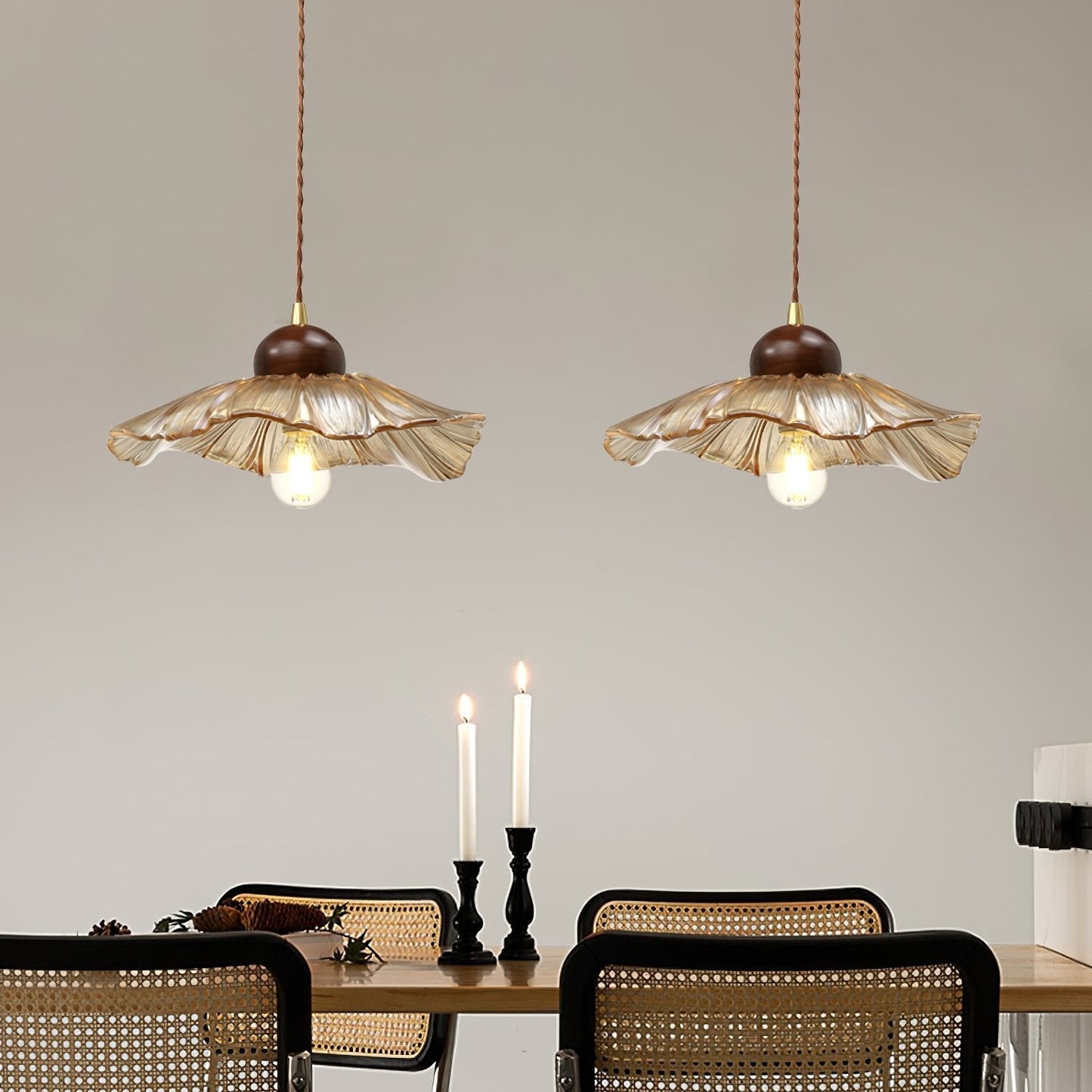 Textured Flower Drop Ceiling Lamp