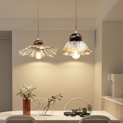Textured Flower Drop Ceiling Lamp