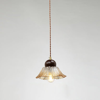 Textured Flower Drop Ceiling Lamp