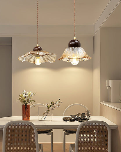 Textured Flower Drop Ceiling Lamp