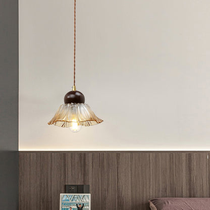 Textured Flower Drop Ceiling Lamp