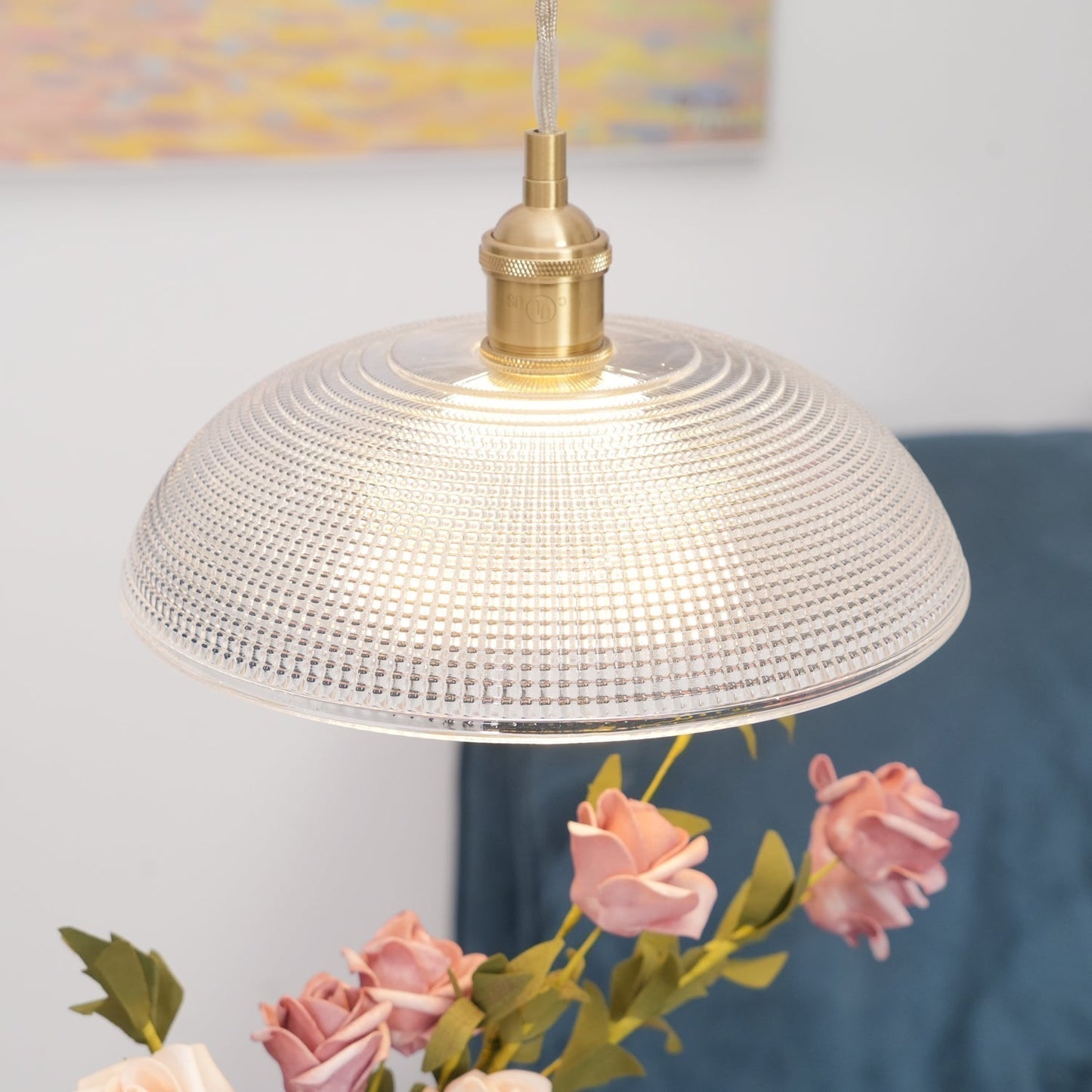 Textured Spiral Hanging Pendant Lamp