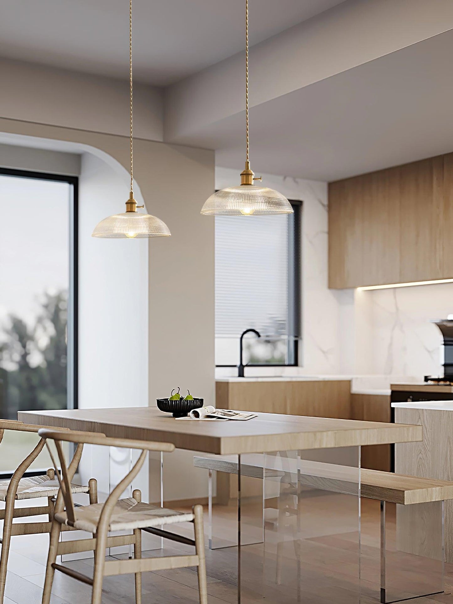 Textured Spiral Hanging Pendant Lamp