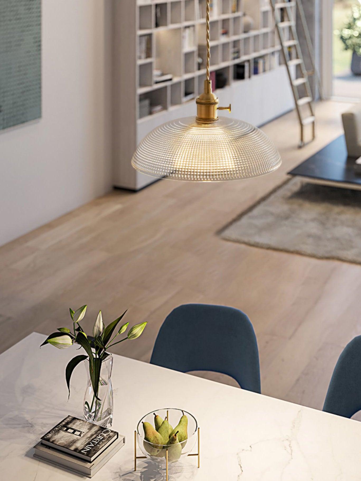 Textured Spiral Hanging Pendant Lamp