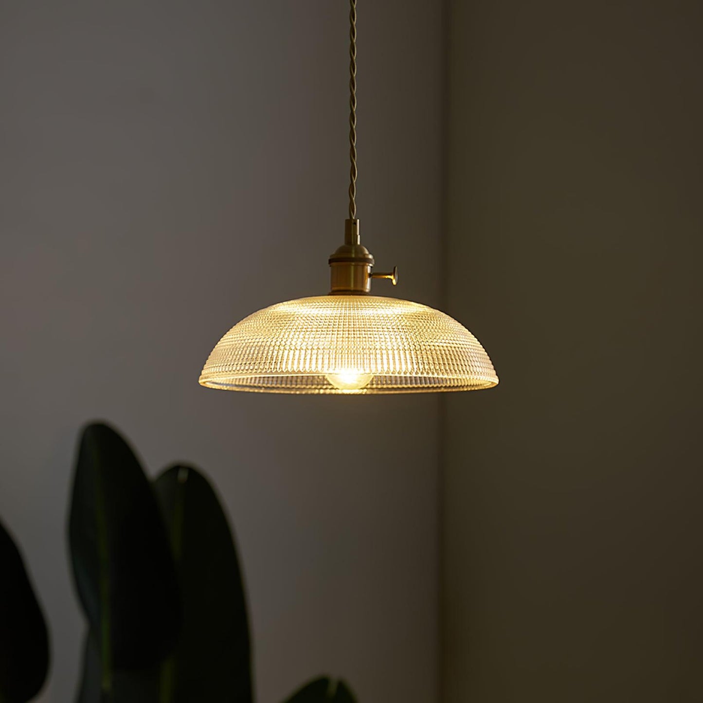 Textured Spiral Hanging Pendant Lamp