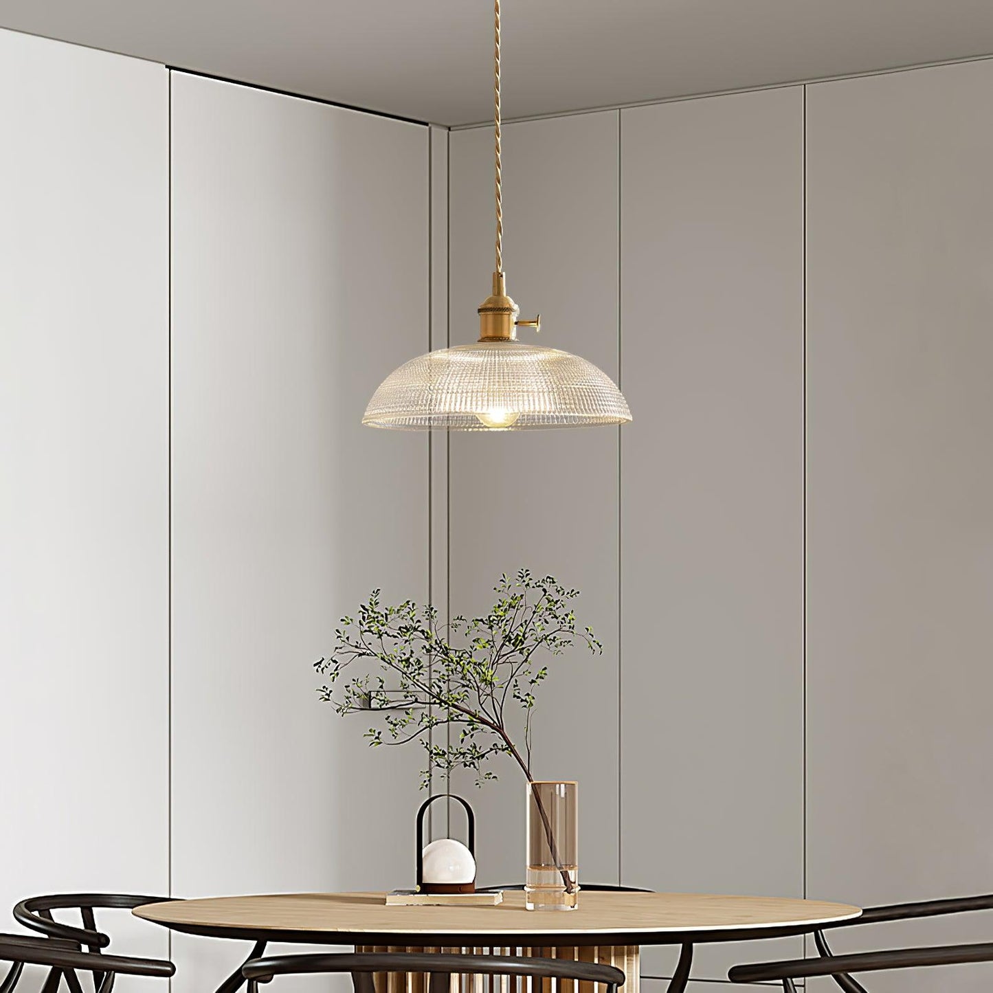Textured Spiral Hanging Pendant Lamp