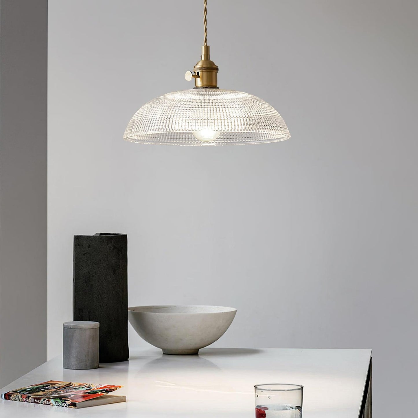 Textured Spiral Hanging Pendant Lamp