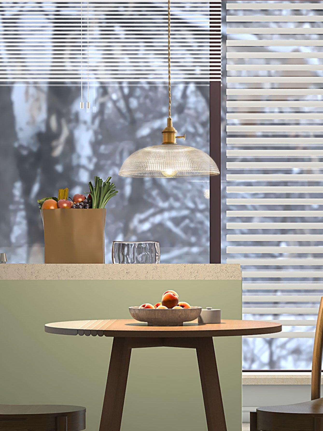 Textured Spiral Hanging Pendant Lamp