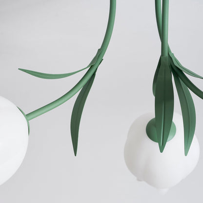 Elegant White Glass Ceiling Lamp Fixture