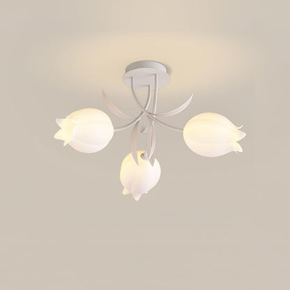 Elegant White Glass Ceiling Lamp Fixture