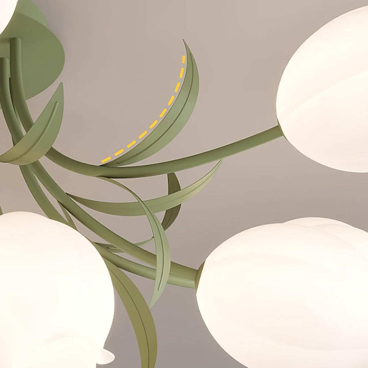 Elegant White Glass Ceiling Lamp Fixture