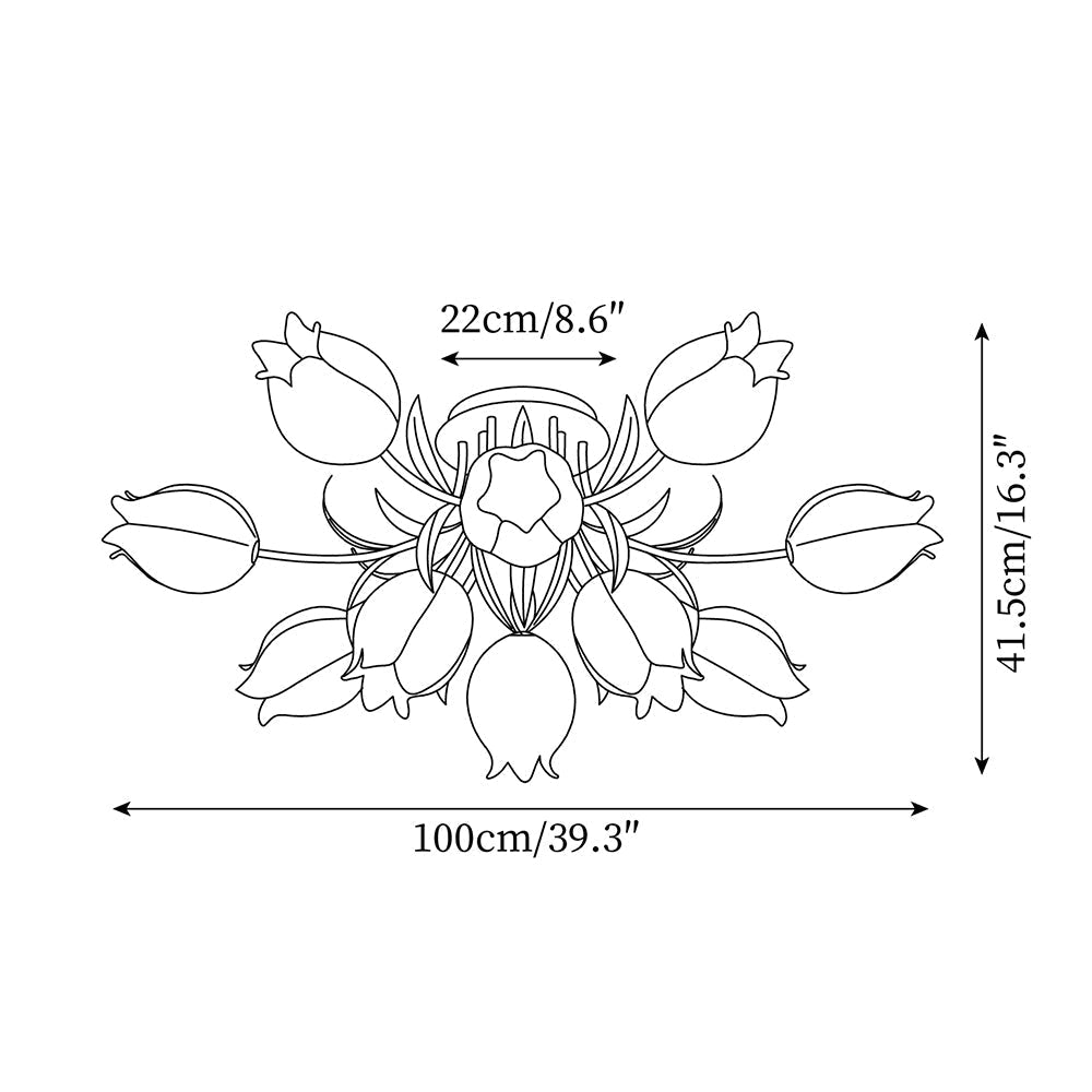 Elegant White Glass Ceiling Lamp Fixture