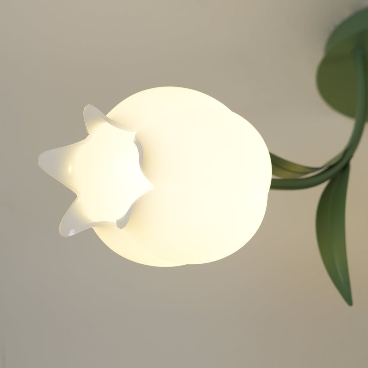 Elegant White Glass Ceiling Lamp Fixture