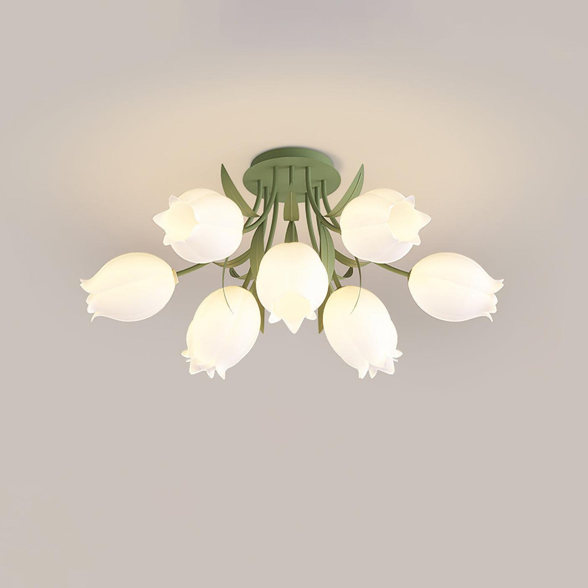 Elegant White Glass Ceiling Lamp Fixture