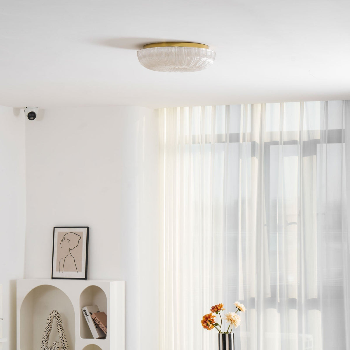 Soft Glass Pendant Light Modern Ceiling Fixture