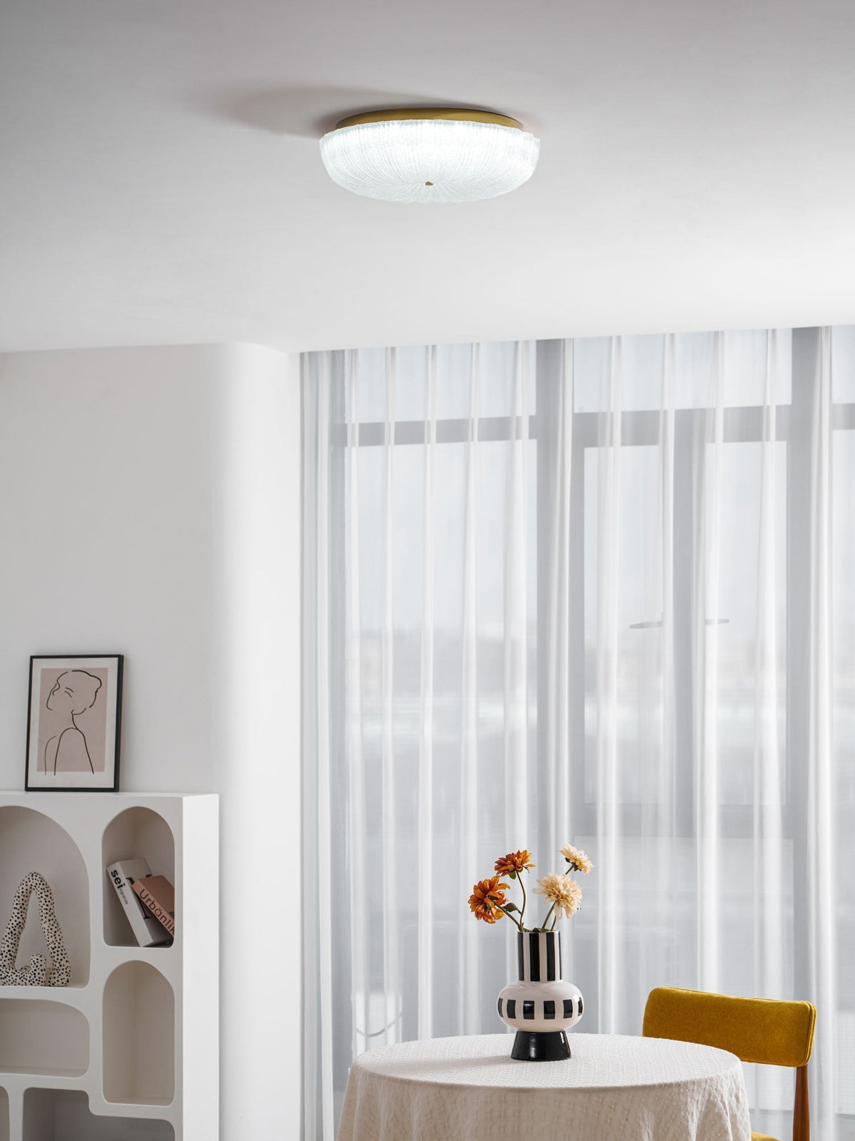 Soft Glass Pendant Light Modern Ceiling Fixture