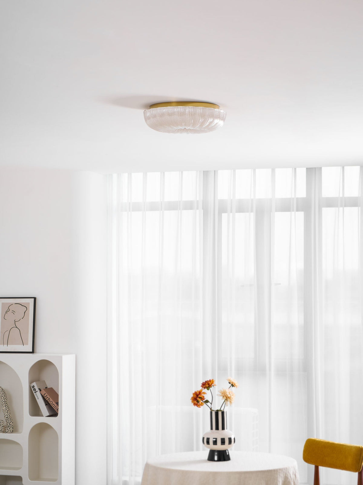 Soft Glass Pendant Light Modern Ceiling Fixture