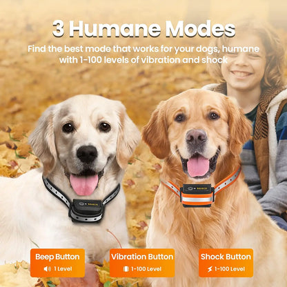 Wireless Remote Dog Training Collar Rechargeable Waterproof