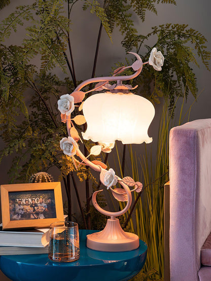 Elegant Glass Adjustable Desk Lamp