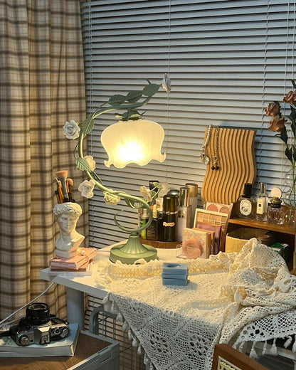 Elegant Glass Adjustable Desk Lamp