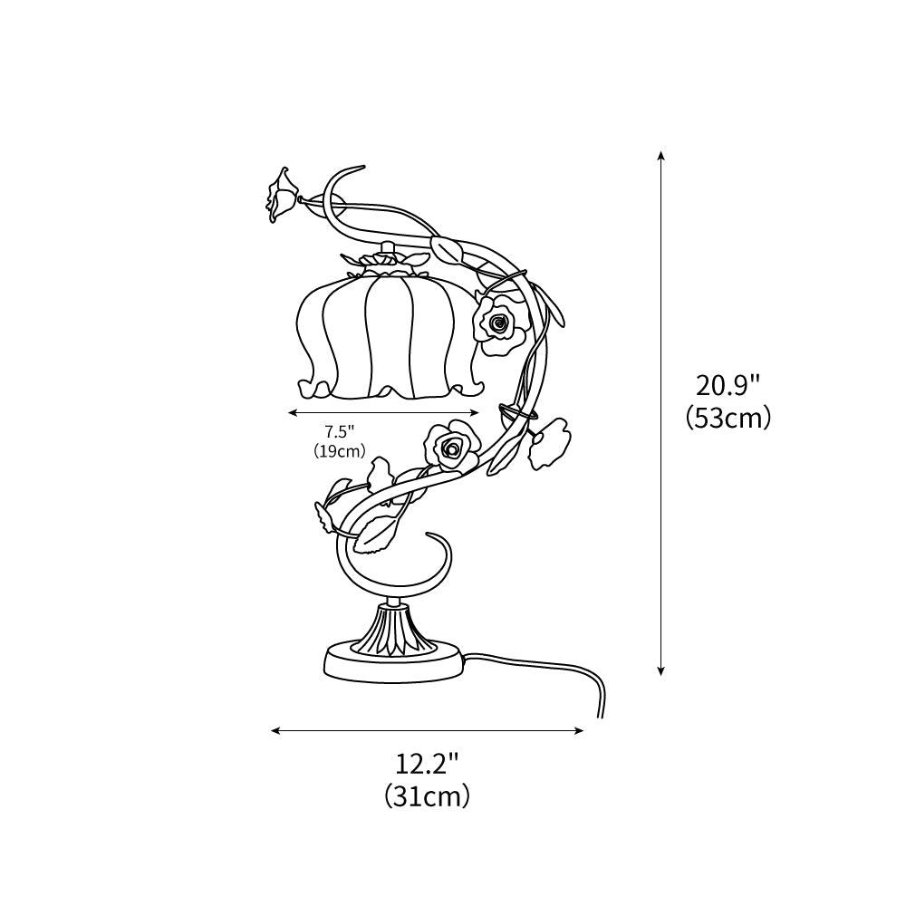 Elegant Glass Adjustable Desk Lamp