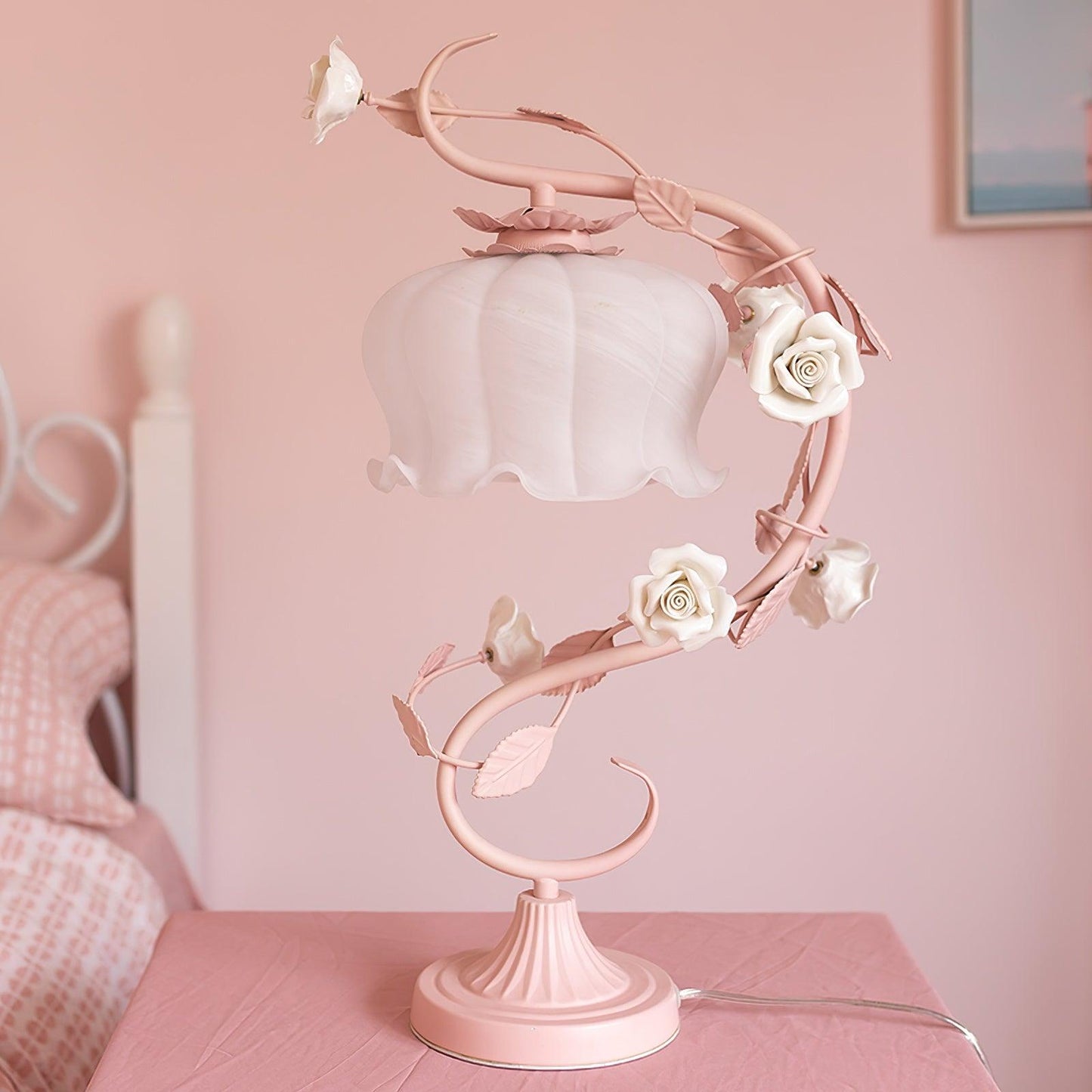 Elegant Glass Adjustable Desk Lamp