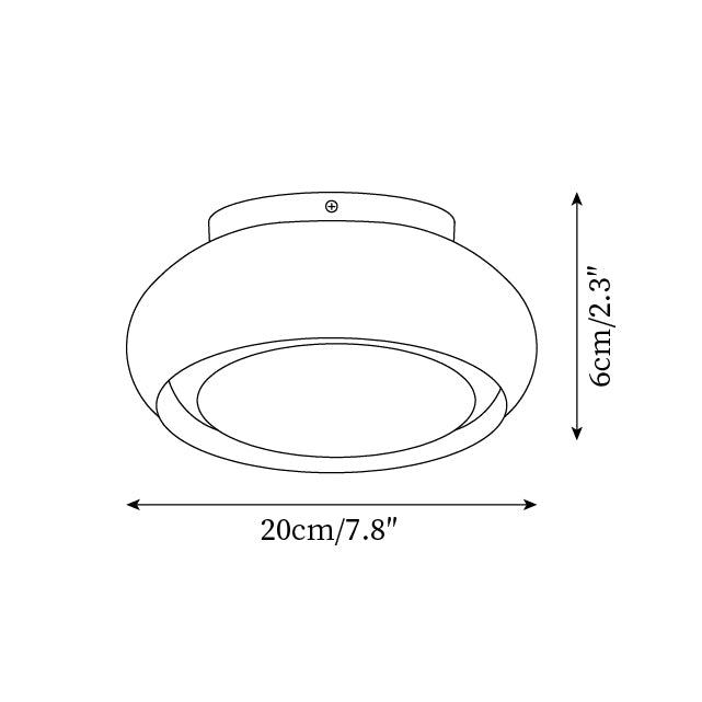 Soft LED Ceiling Light Fixture 12W Warm White