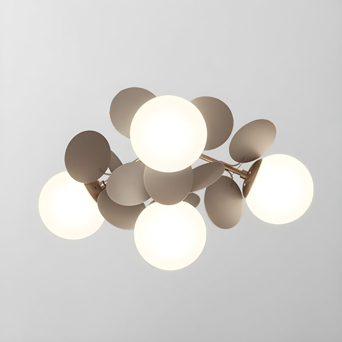 Colorful Round Pendant Lamp Metal Acrylic Ceiling Light