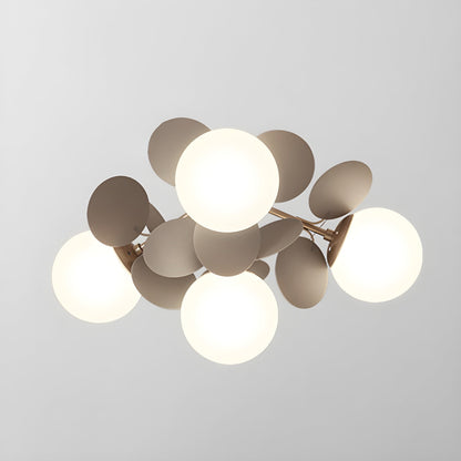 Colorful Round Pendant Lamp Metal Acrylic Ceiling Light