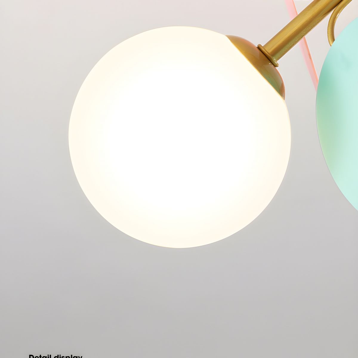 Colorful Round Pendant Lamp Metal Acrylic Ceiling Light