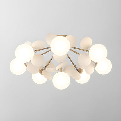 Colorful Round Pendant Lamp Metal Acrylic Ceiling Light