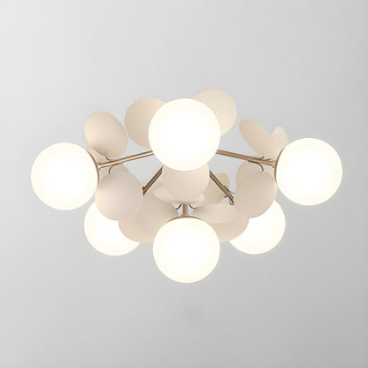 Colorful Round Pendant Lamp Metal Acrylic Ceiling Light