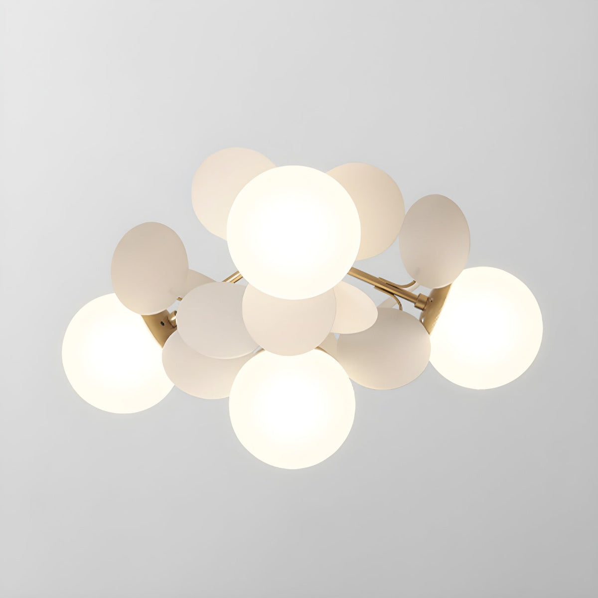 Colorful Round Pendant Lamp Metal Acrylic Ceiling Light