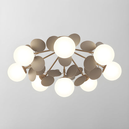 Colorful Round Pendant Lamp Metal Acrylic Ceiling Light