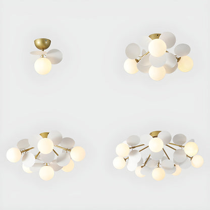 Colorful Round Pendant Lamp Metal Acrylic Ceiling Light