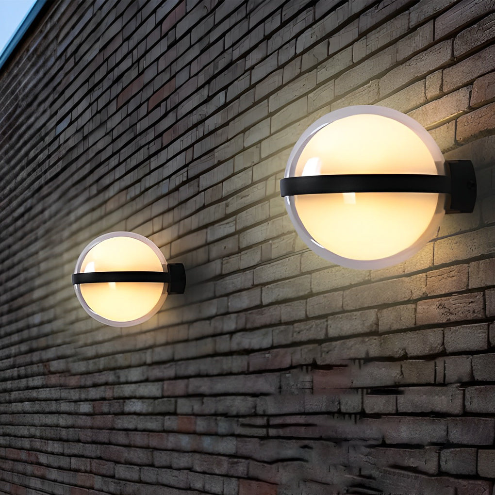 Stylish Round Outdoor LED Wall Light Fixture