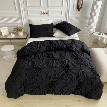 Beautiful Floral Ruffled Bedding Set