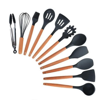 Natural Kitchen Tools with Wood Grips