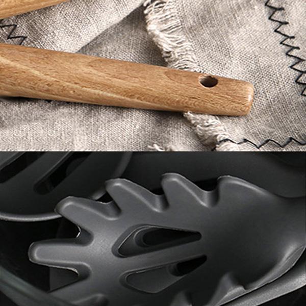 Natural Kitchen Tools with Wood Grips