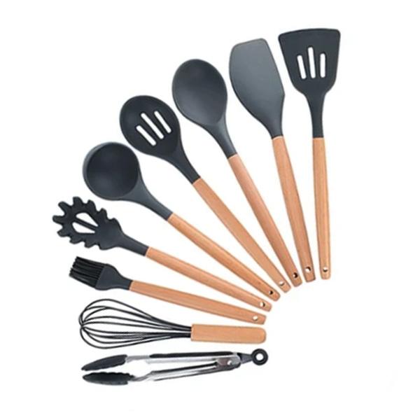 Natural Kitchen Tools with Wood Grips - Cofik